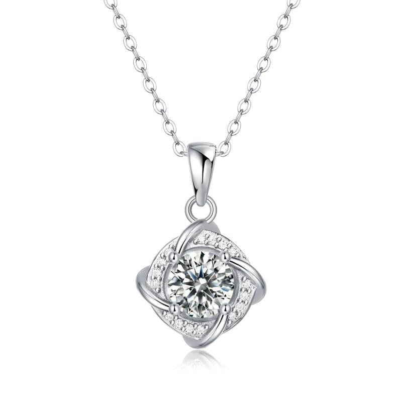 Moissanite Men's Necklace 925 Sterling Silver Woman Pendant