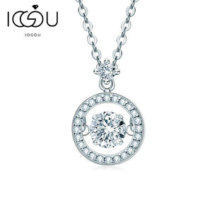 0.5ct D Moissanite Necklace - Sterling Silver Round Cut Pendant