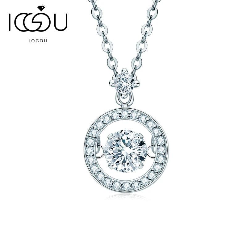 0.5ct D Moissanite Necklace - Sterling Silver Round Cut Pendant