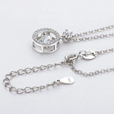 0.5ct D Moissanite Necklace - Sterling Silver Round Cut Pendant