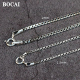925 Silver Box Chain Personalized Collarbone Necklace
