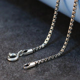 925 Silver Box Chain Personalized Collarbone Necklace
