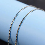 925 Silver Box Chain Personalized Collarbone Necklace