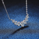 1.7CT Moissanite Necklace Sparkling Diamond Pendant PT950