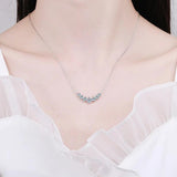 1.7CT Moissanite Necklace Sparkling Diamond Pendant PT950