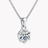 1.0 Carat Moissanite Snowflake Pendant Necklace