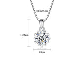 1.0 Carat Moissanite Snowflake Pendant Necklace