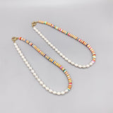 Freshwater Baroque Rice Pearl Necklace Multicolor Clay 7-8mm Stylish Choker
