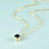 Round Birthstone Pendant Necklace for Women Girl