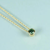 Round Birthstone Pendant Necklace for Women Girl