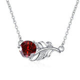 1CT Moissanite Necklace 925 Sterling Silver Lucky Leaf Diamond Pendant