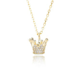 925 Sterling Silver Crown Pendant with Silver Ice Cubic Zirconia