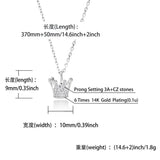925 Sterling Silver Crown Pendant with Silver Ice Cubic Zirconia