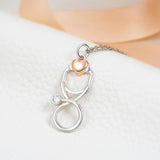 925 Silver Angel Nurse Stethoscope Necklace