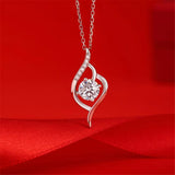 925 Silver Moissanite Pendant 1CARAT 6.5MM