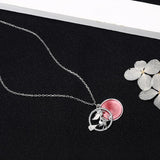 Sterling Silver Witch Pendant with Zirconia