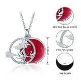 Sterling Silver Witch Pendant with Zirconia