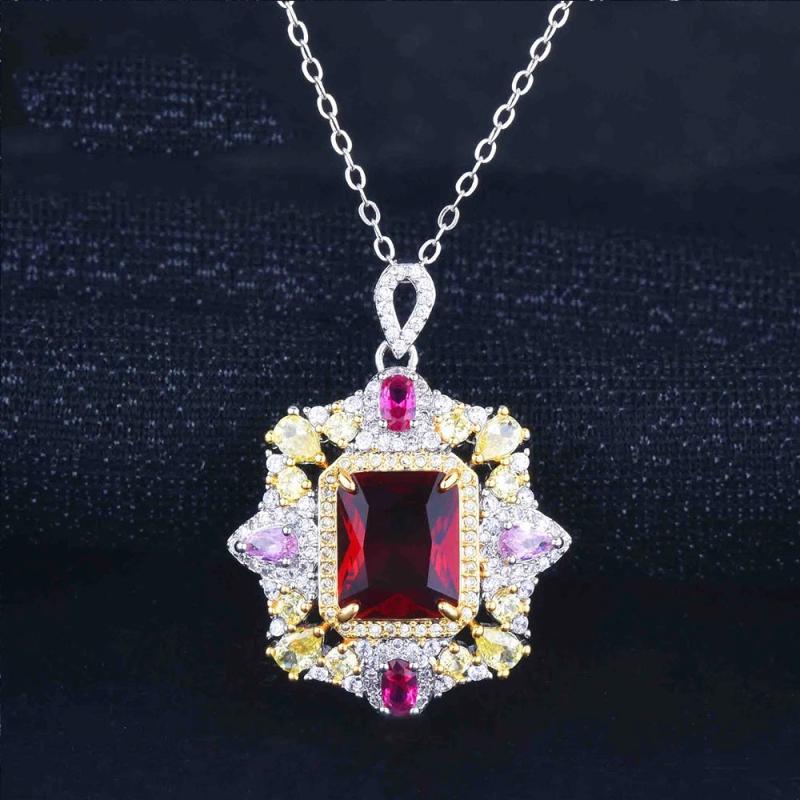 Rose Ruby Necklace for Women - Wedding Party Gift