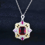 Rose Ruby Necklace for Women - Wedding Party Gift