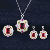 Rose Ruby Necklace for Women - Wedding Party Gift