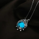 925 Silver Bat Pendant Necklace Women's Fine Jewelry Halloween Gift