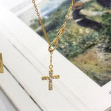 S925 Silver Cross Necklace Infinity Pendant for Women