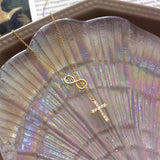 S925 Silver Cross Necklace Infinity Pendant for Women