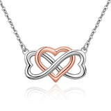 925 Silver Infinity Symbol Pendant Chain Heart Necklace