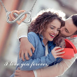 925 Silver Infinity Symbol Pendant Chain Heart Necklace
