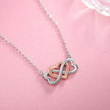 925 Silver Infinity Symbol Pendant Chain Heart Necklace