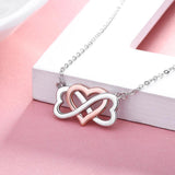 925 Silver Infinity Symbol Pendant Chain Heart Necklace