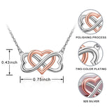 925 Silver Infinity Symbol Pendant Chain Heart Necklace
