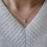 S925 Sterling Silver Turquoise Necklace Pendant Women's Jewelry