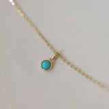 S925 Sterling Silver Turquoise Necklace Pendant Women's Jewelry