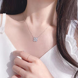 Sterling Silver Clover Necklace Mother of Pearl Gift