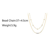 925 Silver Choker Snake & Bead Chain Necklace for Women Lucky Birthday Gift