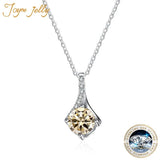 Sterling Silver Clavicle Chain with 1ct Moissanite Necklace
