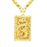 Dragon Pendant Necklace for Men 24k Plated Jewelry