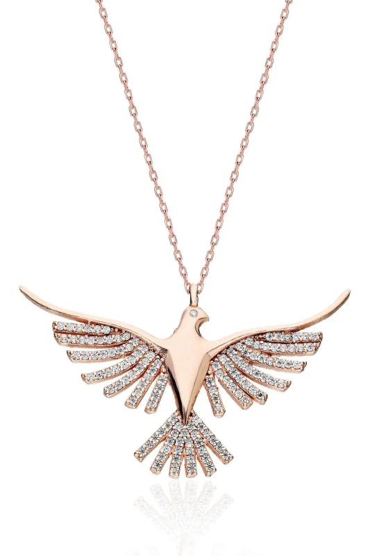 925 Silver Phoenix Bird Necklace Pendant Jewelry Gift