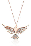 925 Silver Phoenix Bird Necklace Pendant Jewelry Gift