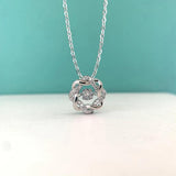 S925 Silver Moissanite Geometric Necklace 0.3CT D Moissanite Diamond