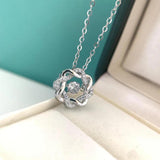 S925 Silver Moissanite Geometric Necklace 0.3CT D Moissanite Diamond
