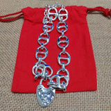 925 Silver Lock Necklace 14K Holiday Jewelry Gift