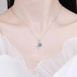 925 Silver 1ct D Moissanite Bowknot Necklace Platinum Plated Lab Diamond Gift