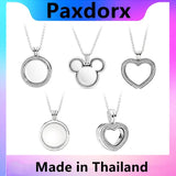 S925 Sterling Silver Necklace Glass Pendant for DIY Jewelry