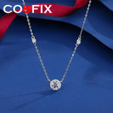 1.0ct VVS1 D Moissanite Necklace 925 Sterling Silver Chain Pendant