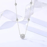 1.0ct VVS1 D Moissanite Necklace 925 Sterling Silver Chain Pendant
