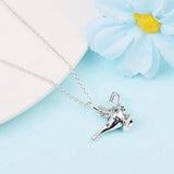 Sterling Silver Chokers Anime Couple Necklace