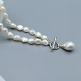 Baroque Pearl Pendant Necklace Vintage Jewelry for Women