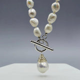 Baroque Pearl Pendant Necklace Vintage Jewelry for Women